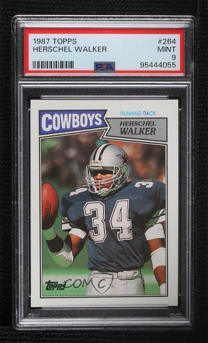 1987 Topps Herschel Walker (Running Back in Light Blue) #264 PSA 9 MINT g6p