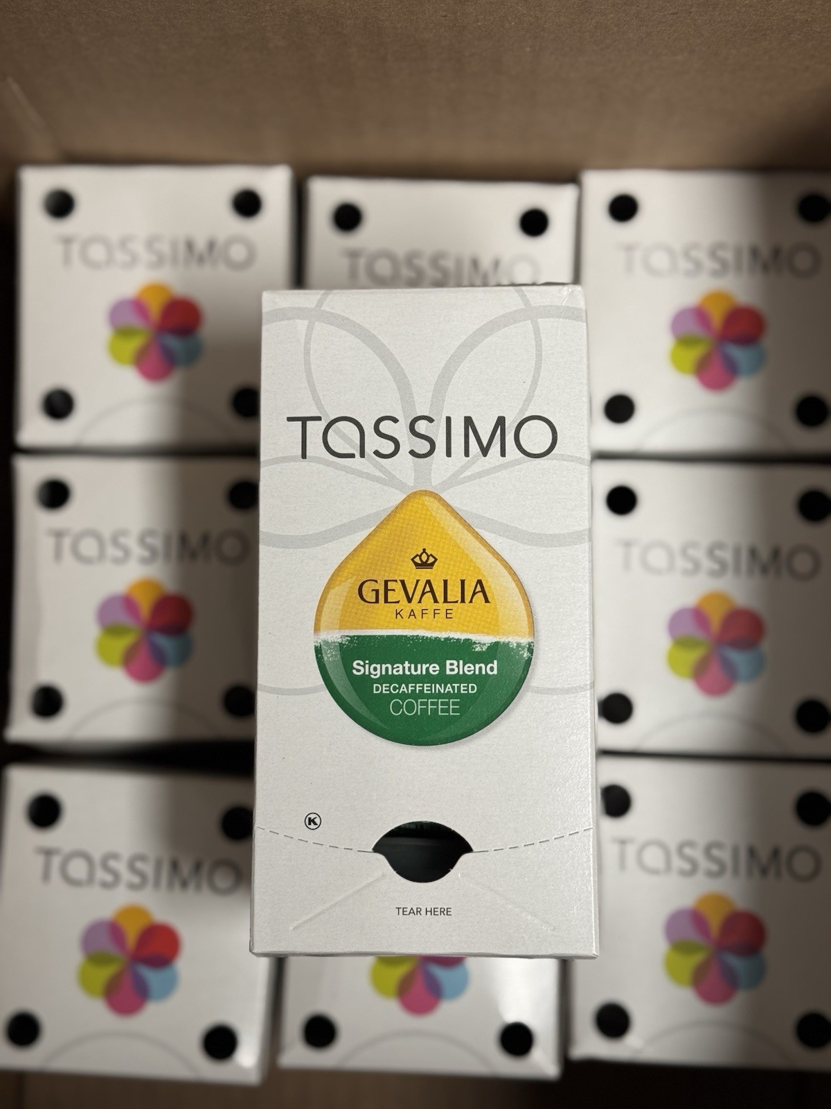 Tassimo Gevalia Signature Blend Decaf Pods.   10 Boxes.  80 Pods.   Bulk