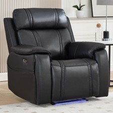 EBELLO Power Recliner Chair, Faux Leather Electric Recliner Chair with USB Ports