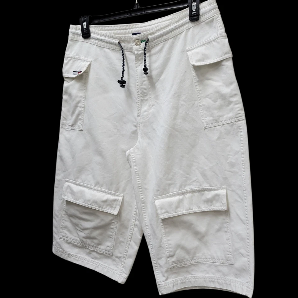 Tommy Hilfiger Mujer Pantalones Capri Sueltos Pierna Ancha Carga Cintura Grande 34" Entrepierna 17" Foto 2 de 4