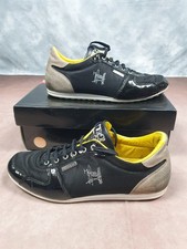 Men's CRUYFF ALANO Black/Yellow Wet Look Sneaker Trainer Shoes Size UK 11 EUR 45