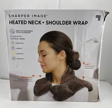 Sharper Image Heated Neck & Shoulder Wrap, Microwavable *Read More* GREY
