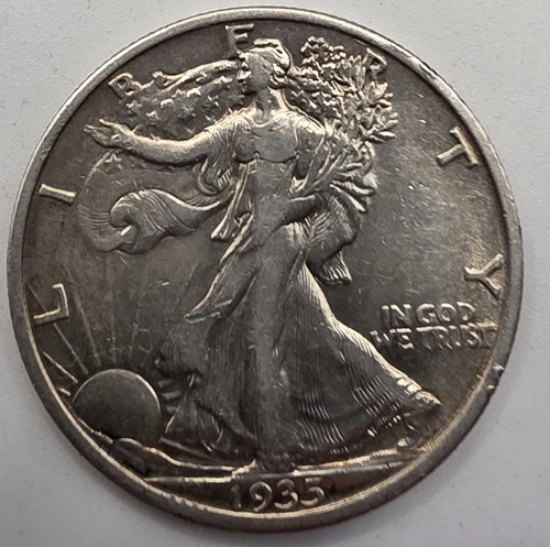 《SILVER》1935  50C  Walking Liberty Half Dollar   *GREAT WAY TO BUY SILVER !!