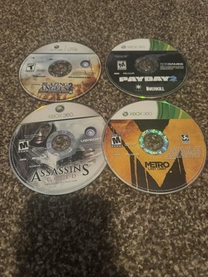 Xbox 360 Game Lot   Payday 2, Assassin's Creed, Metro Last Light