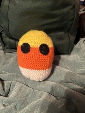 Cute, Crocheted, Candy, Corn, Ghost, Plush Toy, Halloween Decor 7inch