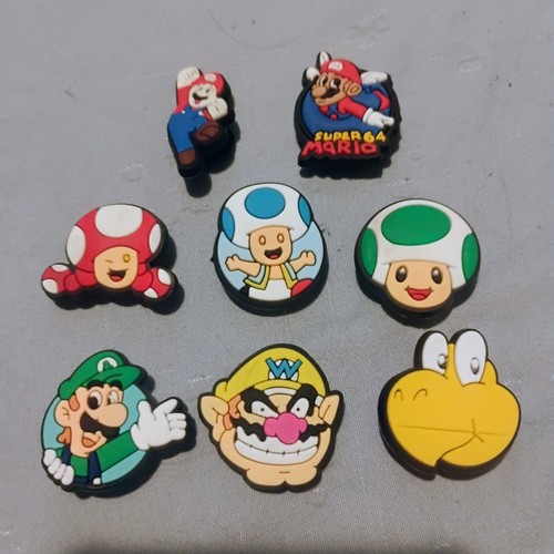 LOT of 5 Croc Jibbitz  SUPER MARIO BROS Toad 64 Luigi WARIO