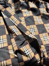 100 Cotton Burberry Deadstock Fabric By The Yard Shirt Double sided