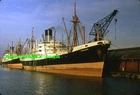 1 slide of British-flag Blue Funnel Line 1948-built cargo ship CYCLOPS
