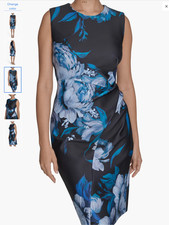 NWT Calvin Klein Floral Sleeveless Sheath Dress, size 6, $134