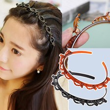 Braided Hollow Headband Multi Layer Hair Clip Accessory Bangs Styling Women