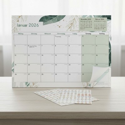 Kalender Magnet Kühlschrank 2026 2027 Monatsplaner Wandkalender Familienkalender