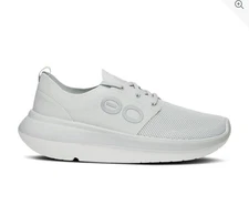 New OOFOS Men's OOmy Stride Glacier color (light gray upper / white sole