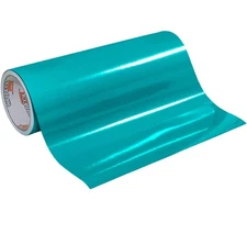 651 Glossy Permanent Vinyl Roll 12 Inch x 6 Feet Turquoise Adhesive