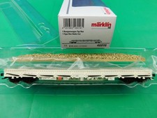 D23 Märklin H0 Güterwagen 46016 Klapp-Rungenwagen Typ Res mit Ladung KKK OVP TOP