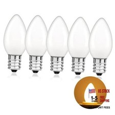 C7 LED Night Light Bulbs 4Watt,E12 Small White Light Bulbs for C7-5pcs