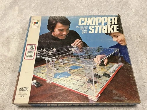 Vtg 1976 Chopper Strike Board Game 2-Level War Game Milton Bradley 100% Complete