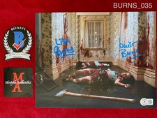 Lisa & Louise Burns dual signed 8x10 photo The Shining Grady Twins Beckett