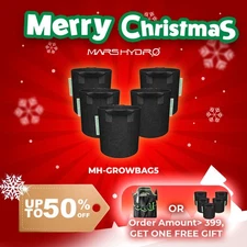 5CS Mars Hydro 5/10Gallon Grow Bags Nonwoven Fabric Pots Containers w/Handles