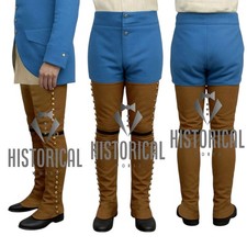 New Brown Canvas Over The Knee Gaiters - French  Indian War, Revolutionary War