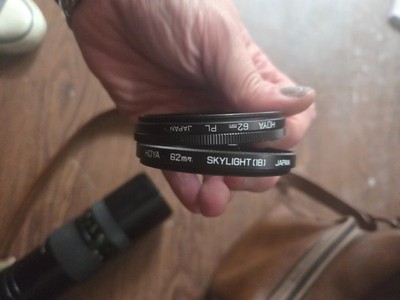 2 Vintage HOYA filters 62mm Skylight (1B) AND  Hoya 62mm LP Lens Filter