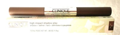 CLINIQUE SHADOW PLAY HIGH IMPACT EYESHADOW + DEFINER 05 RUM & COLA FULL SIZE NIB
