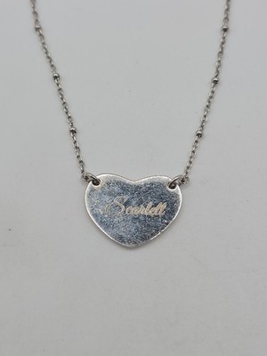 Sterling Silber 925 Scarlett Herz Anhänger Perlen Kette Halskette 16-18''