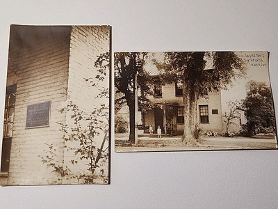 2 Diff 1920's Edward Eggleston Birthplace Vevay, Indiana Post Card