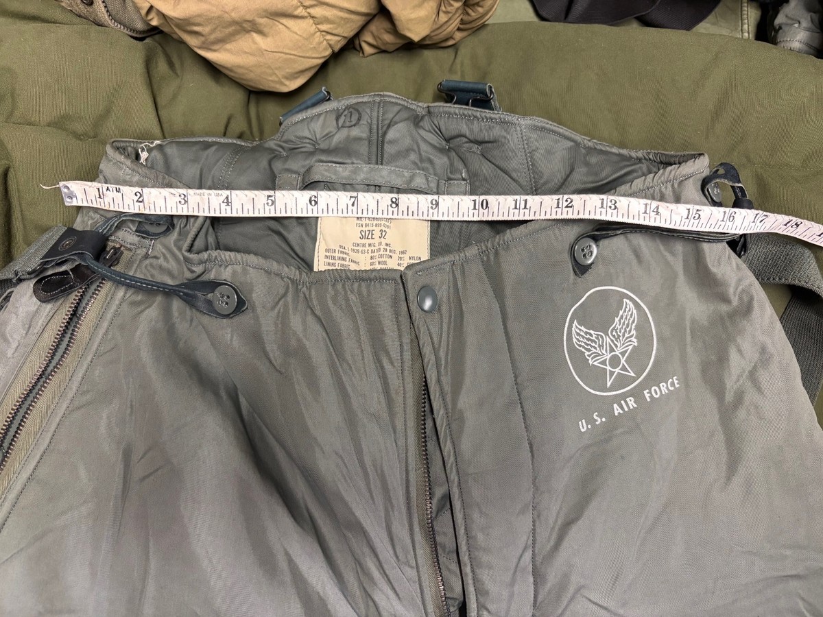 US Air Force F-1B Winter Flight Trousers size 32 waist NOS but 