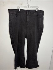 NYDJ Jeans Womens Size 3X Lift Tuck Waist Match Stretchy Bootcut Faded Black