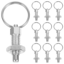 10Pcs Steel Spring Catch Knob Plungers for Garden Greenhouse Accessories Silver
