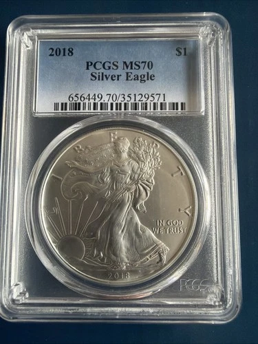2018 Silver Eagle $1 - PCGS MS 70 / Beautiful Coin! - No Reserve!