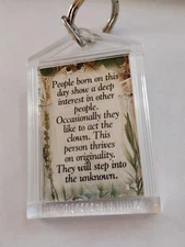 January 22 Birthdate History Trivia Personality Traits Keyring