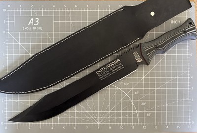 MTECH XTREME MX-8068 Outlander All Black Micarta Handle 18
