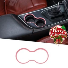 Center Console Front Cup Holder Ring Trim Cover Pink for 2015+ Dodge Challenger