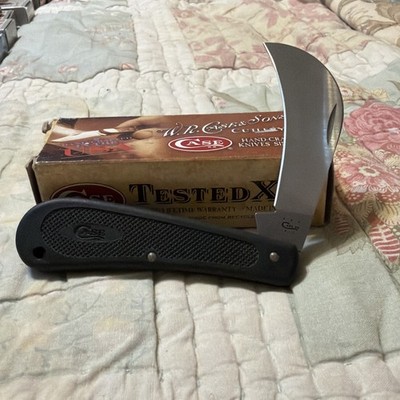2012 Case XX Black Rubber Hawkbill (LT1011 SS) Knife With Box