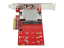 Startech Dual M.2 PCIe SSD Adapter Card, x8 / x16 Dual NVMe or PEX8M2E2