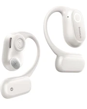 Baseus Open-Ear Headphones, Hi-Res Wireless Audio with LDAC, Rich Bass, White