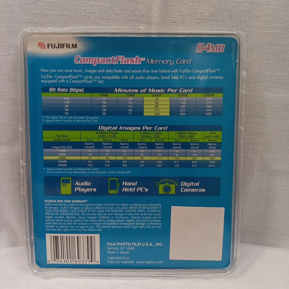 Fujifilm 64MB Compact Flash Memory Card for Digital Cameras etc. NEW - Image 3 of 3