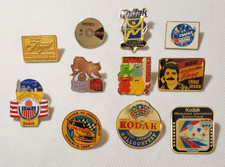 Lot of 11 Vintage Kodak pins Special Olympics, kolorkins, balloon fest, Nascar.