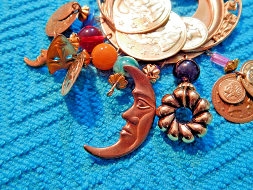 Vintage Signed Katrina Large Brooch 1980's Boho Bohemian Retro Swank Hippie - Picture 4 of 7