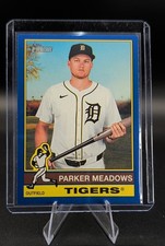 2025 Topps Heritage - High Number SP Parker Meadows #483 Dark Blue Border