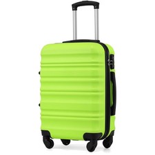 Reisekoffer Hartschale Trolley 4 Rollen TSA Schloss Handgep&auml;ck Gr&uuml;n
