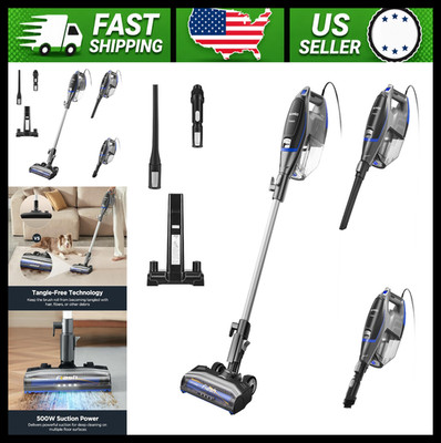 Eureka Corded Stick Vacuum Cleaner for Pet Hair Carpet Tile Hard Floor Blue