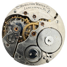 Antique 16s 1902 Hamilton 17j Mechanical Pocket Watch Movement 974 USA