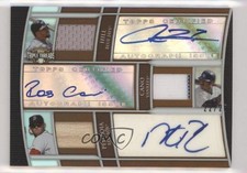 2010 Triple Threads Relic Combos Sepia 22/27 Aaron Hill Robinson Cano Auto uk2