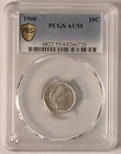 1900 Barber Dime PCGS AU55 90% Silver 10C Certified Choice AU