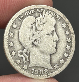 1908 Barber Quarter 25c US Coin LOW Shipping!!!