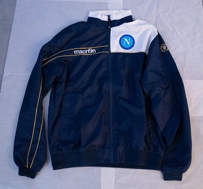 2011-12 Napoli Player Issue CL Woven Training Jacket Size Medium Macron