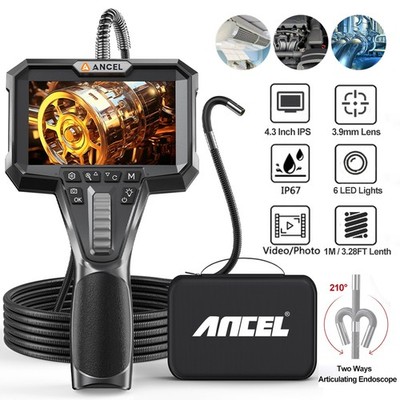 ANCEL AN303 3.99MM 2-Way 210°Articulating Borescope Industrial Endoscope Camera