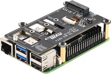 PCIe M.2 HAT+ for Raspberry Pi 5, NVMe SSD PIP PCIe Peripheral Board With Extra